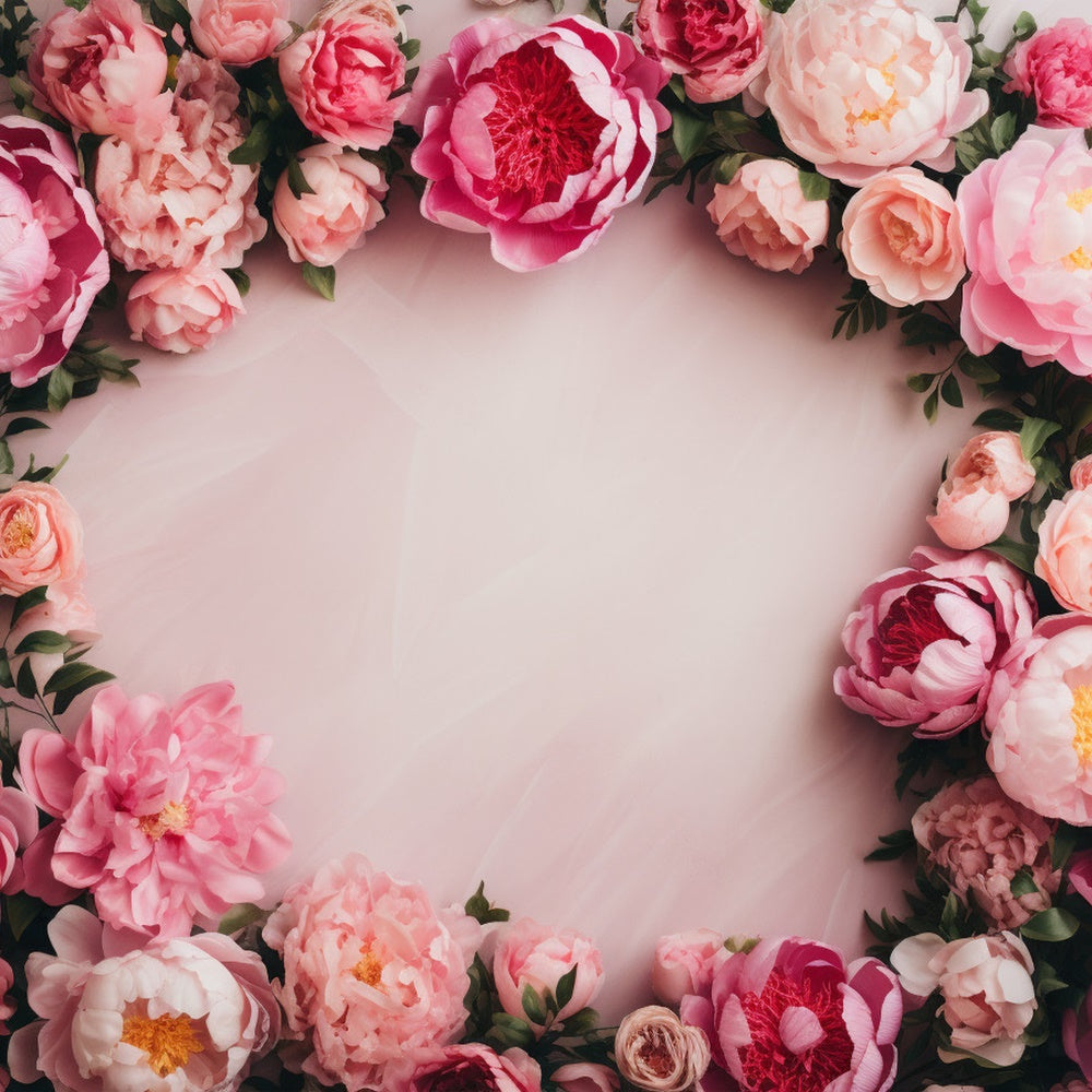 Fond Fleur Bordure Florale Romantique Rose BRP1-373