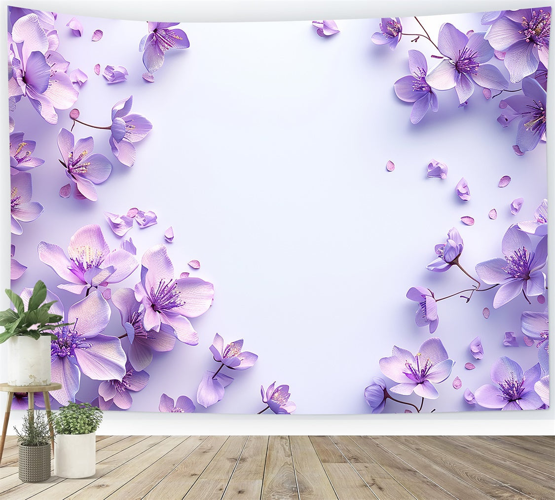Fond Photo Fleuri Lavande Claire Minimaliste BRP1-376