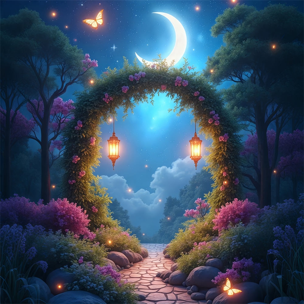 Fond Fleuri Jardin Romantique Nuit de Rêve BRP1-390