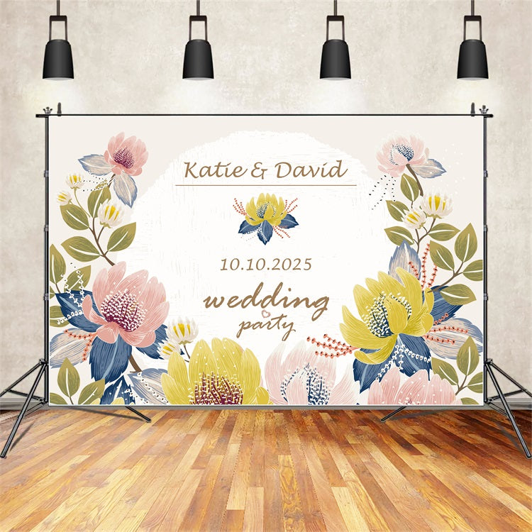 Toile de fond Mariage Personnalisée Douceurs Pastels Bliss BRP1-413