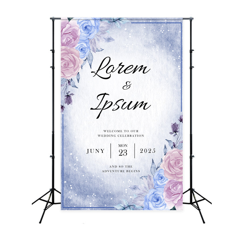 Toile de fond Mariage Personnalisée Élégante Célébration Florale BRP1-431