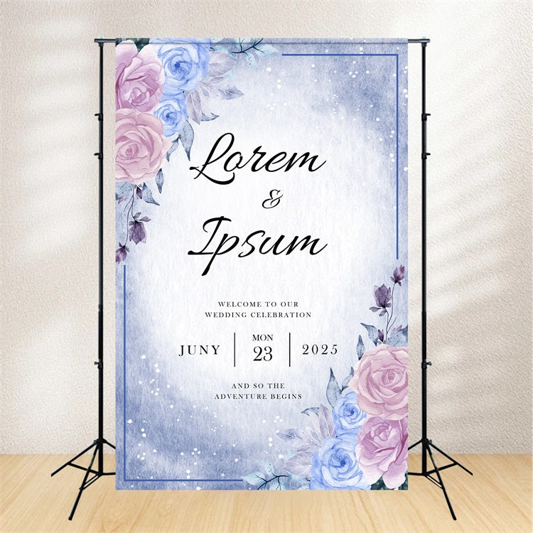 Toile de fond Mariage Personnalisée Élégante Célébration Florale BRP1-431
