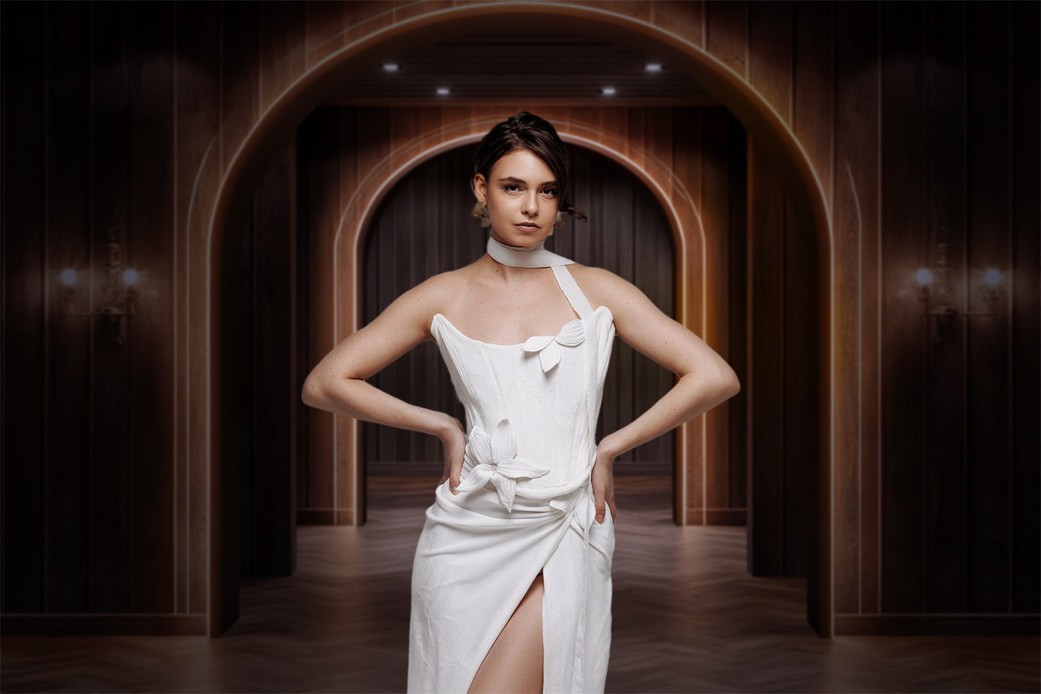 Toile de fond Boudoir Idées Arche Bois Panneaux BRP1-444