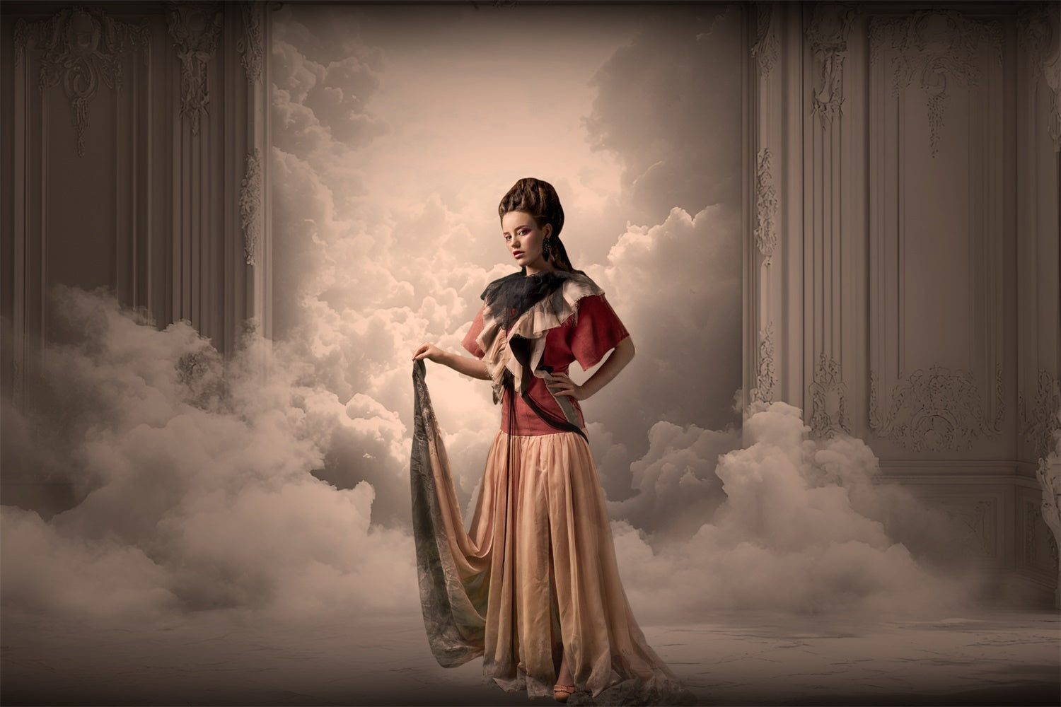 Toile de fond Boudoir Chambre Blanche Pure Nuage BRP1-459