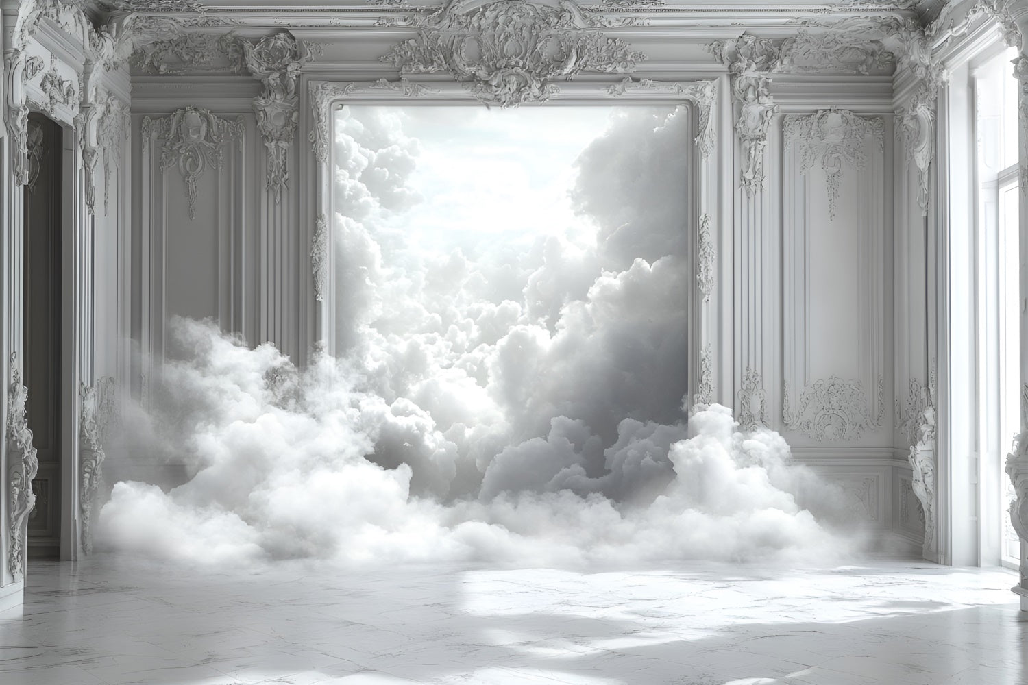 Toile de fond Boudoir Chambre Blanche Pure Nuage BRP1-459