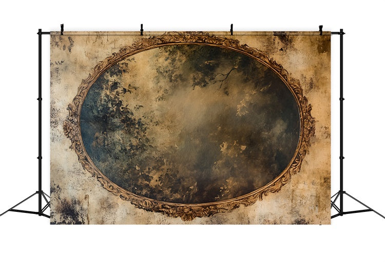 Toile de fond Boudoir Cadre Doré Vue Forêt BRP1-462