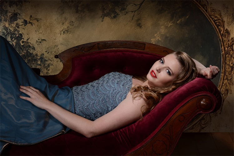 Toile de fond Boudoir Cadre Doré Vue Forêt BRP1-462