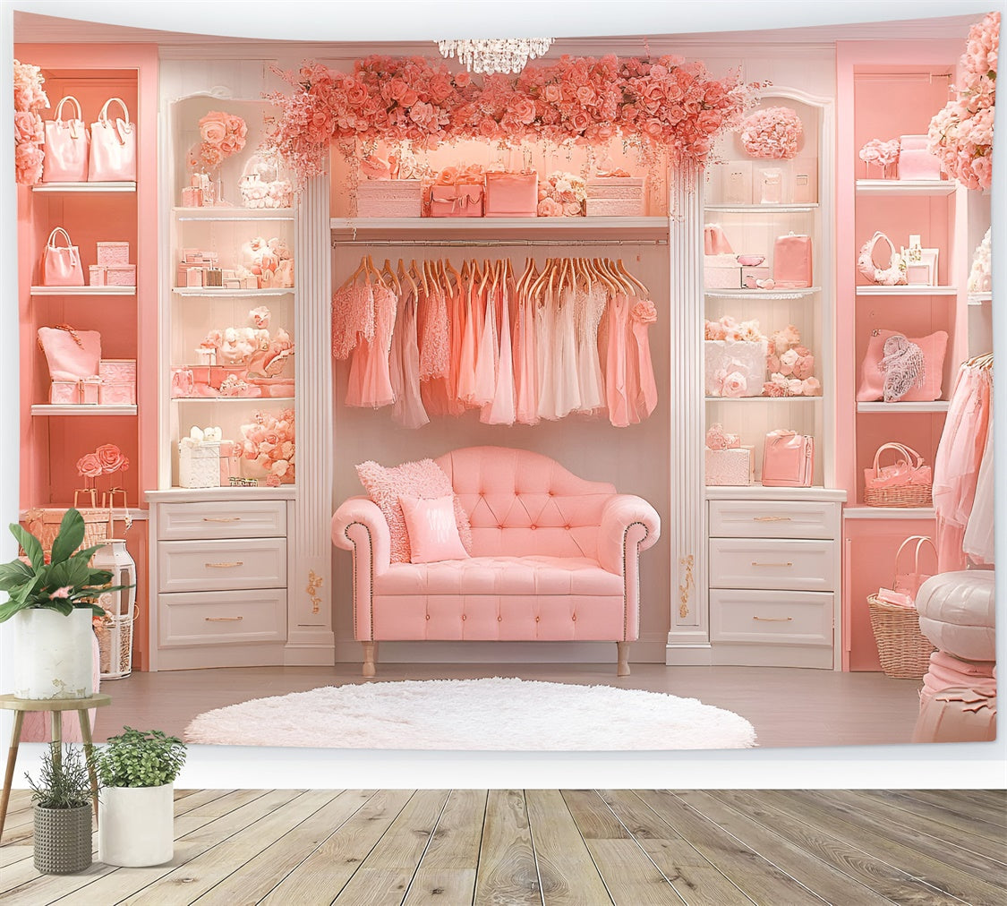 Toile de fond Boudoir Idées Placard Rose Décor Floral BRP1-469