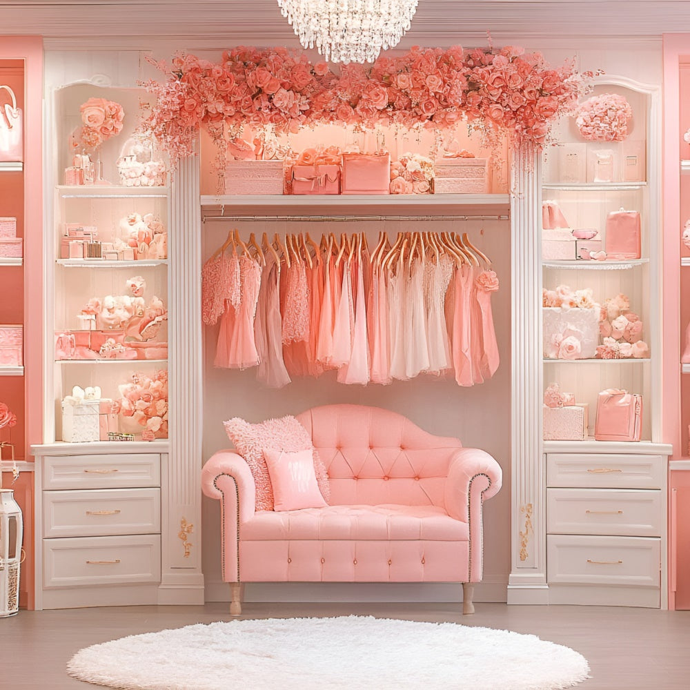 Toile de fond Boudoir Idées Placard Rose Décor Floral BRP1-469