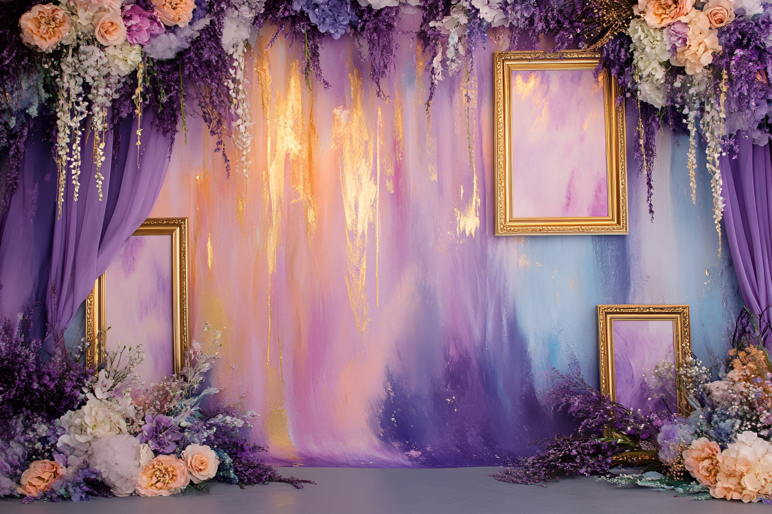 Toile de fond Boudoir Arrangements Floraux Rêves Pastels BRP1-482