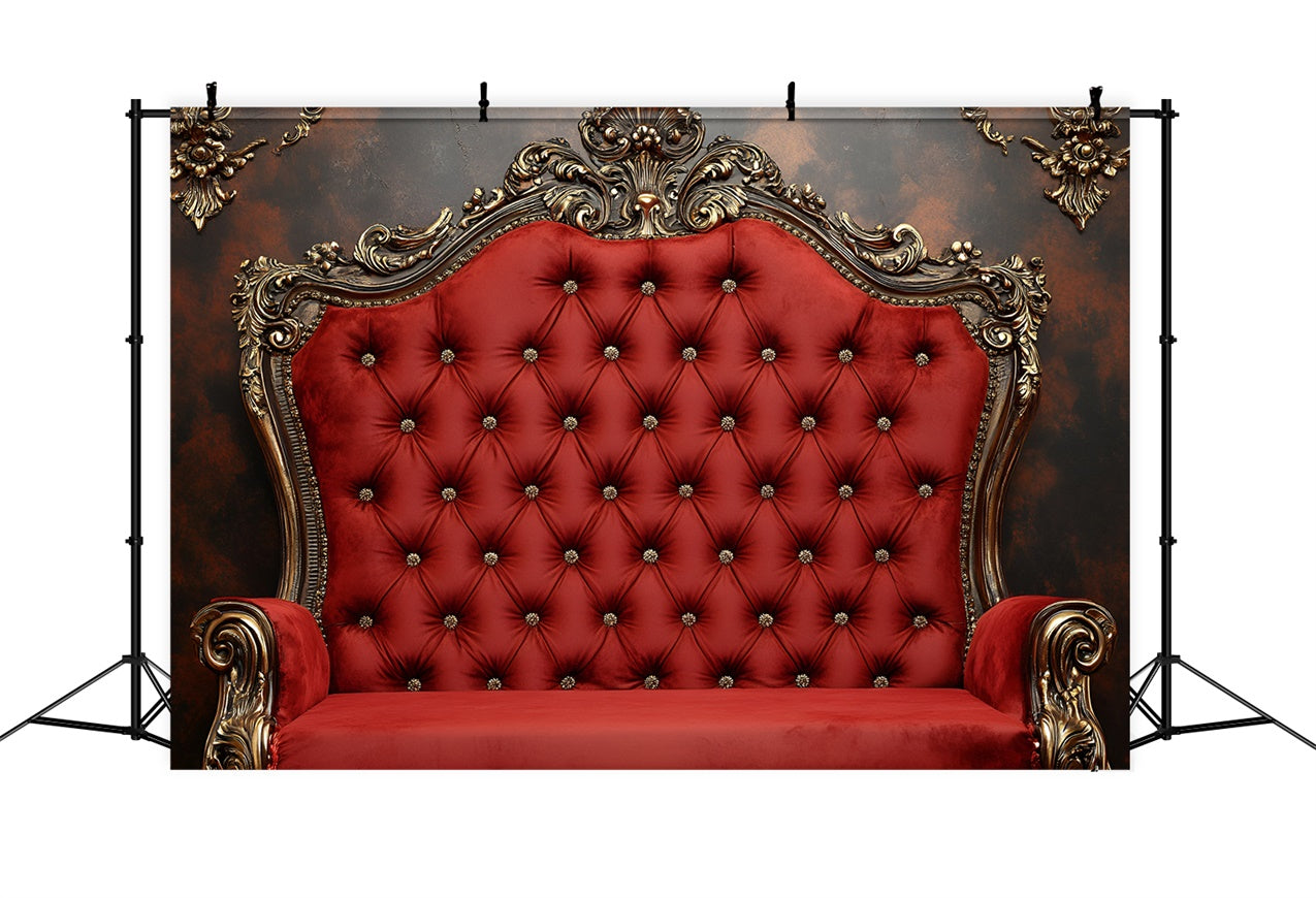 Fond Boudoir Idées Fauteuil Rouge Vintage Capitonné BRP1-483
