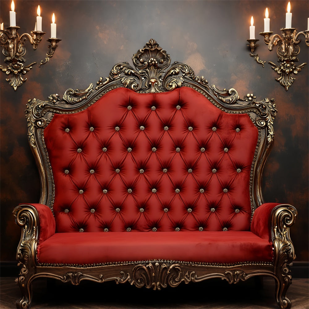 Fond Boudoir Idées Fauteuil Rouge Vintage Capitonné BRP1-483