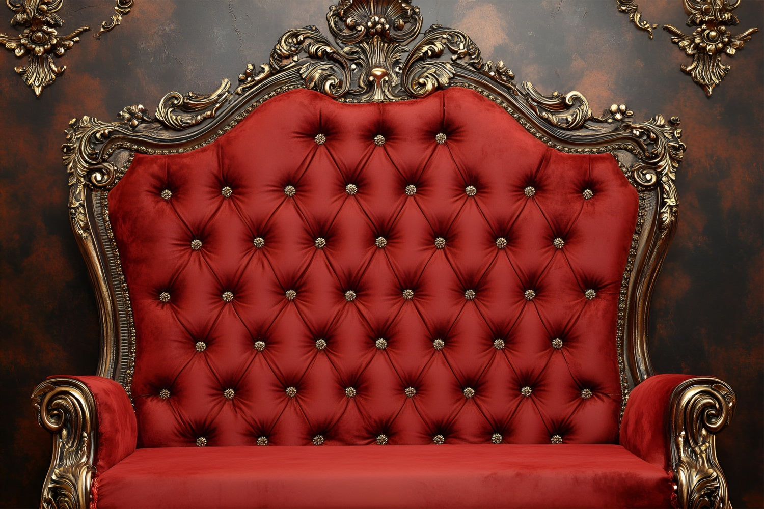 Fond Boudoir Idées Fauteuil Rouge Vintage Capitonné BRP1-483