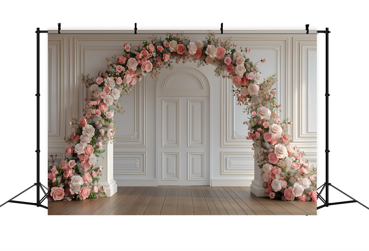Fond Photo Fleurs Arche de Roses Roses Élégance BRP1-499
