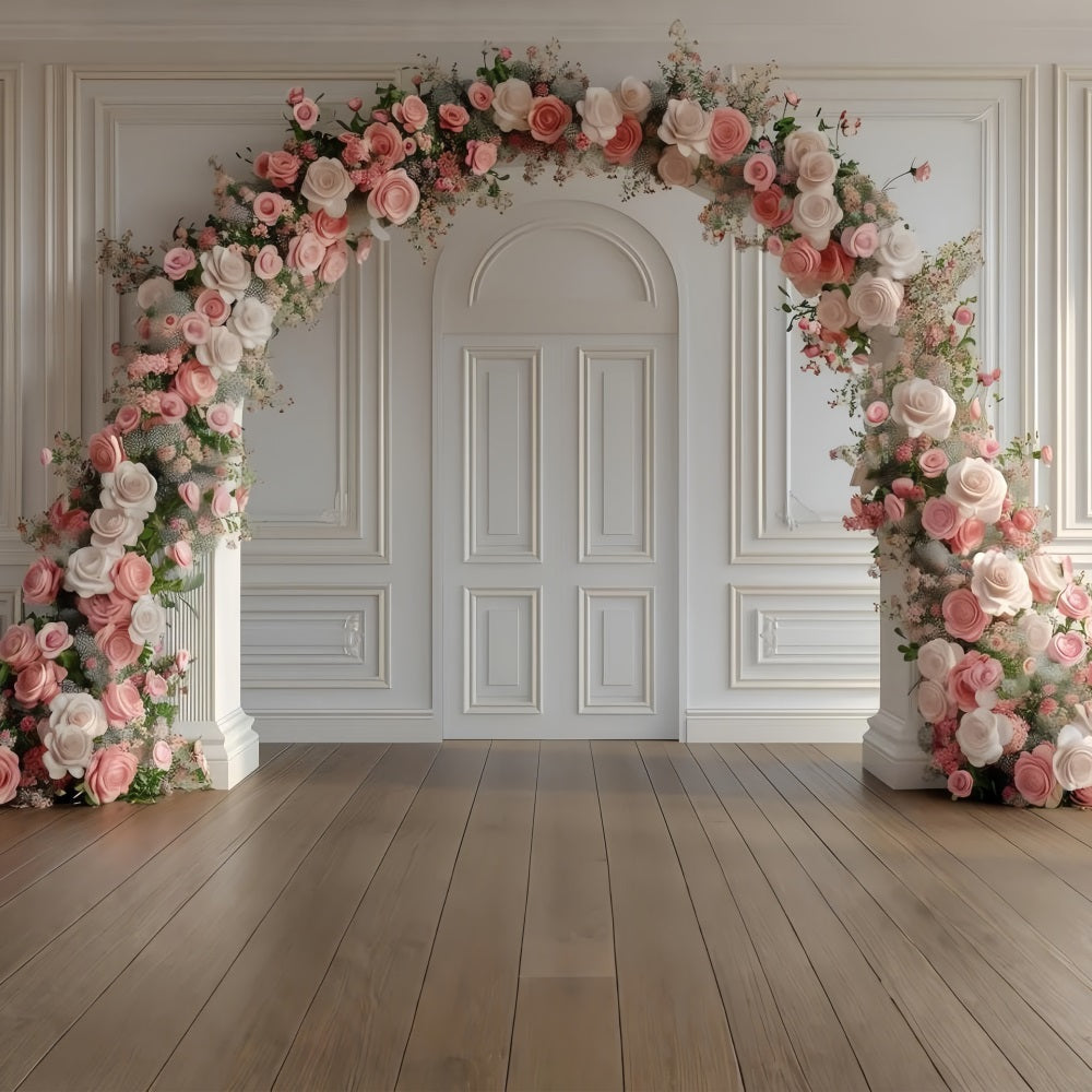 Fond Photo Fleurs Arche de Roses Roses Élégance BRP1-499