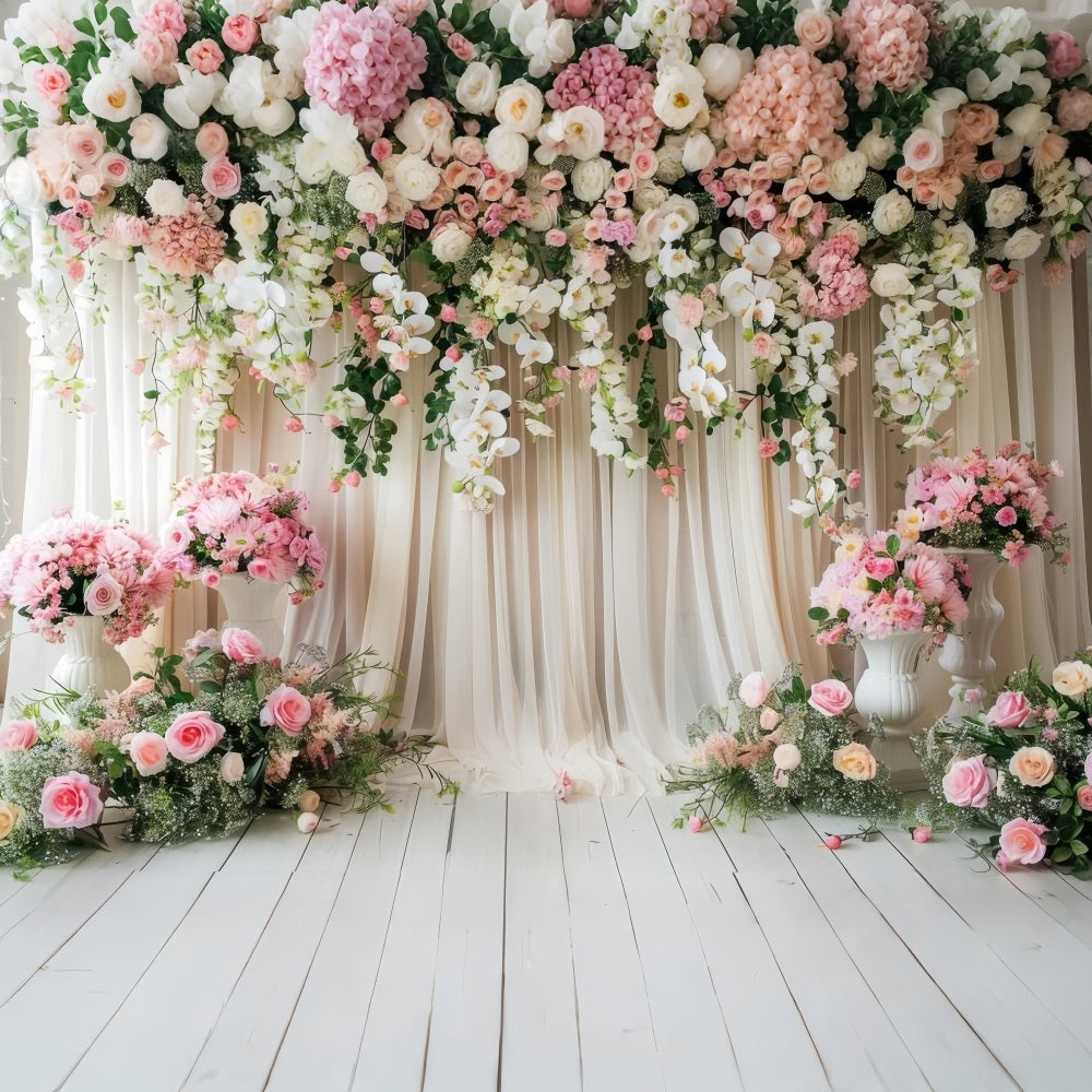 Toile de fond Florale Romantique Roses Roses Orchidées BRP1-504