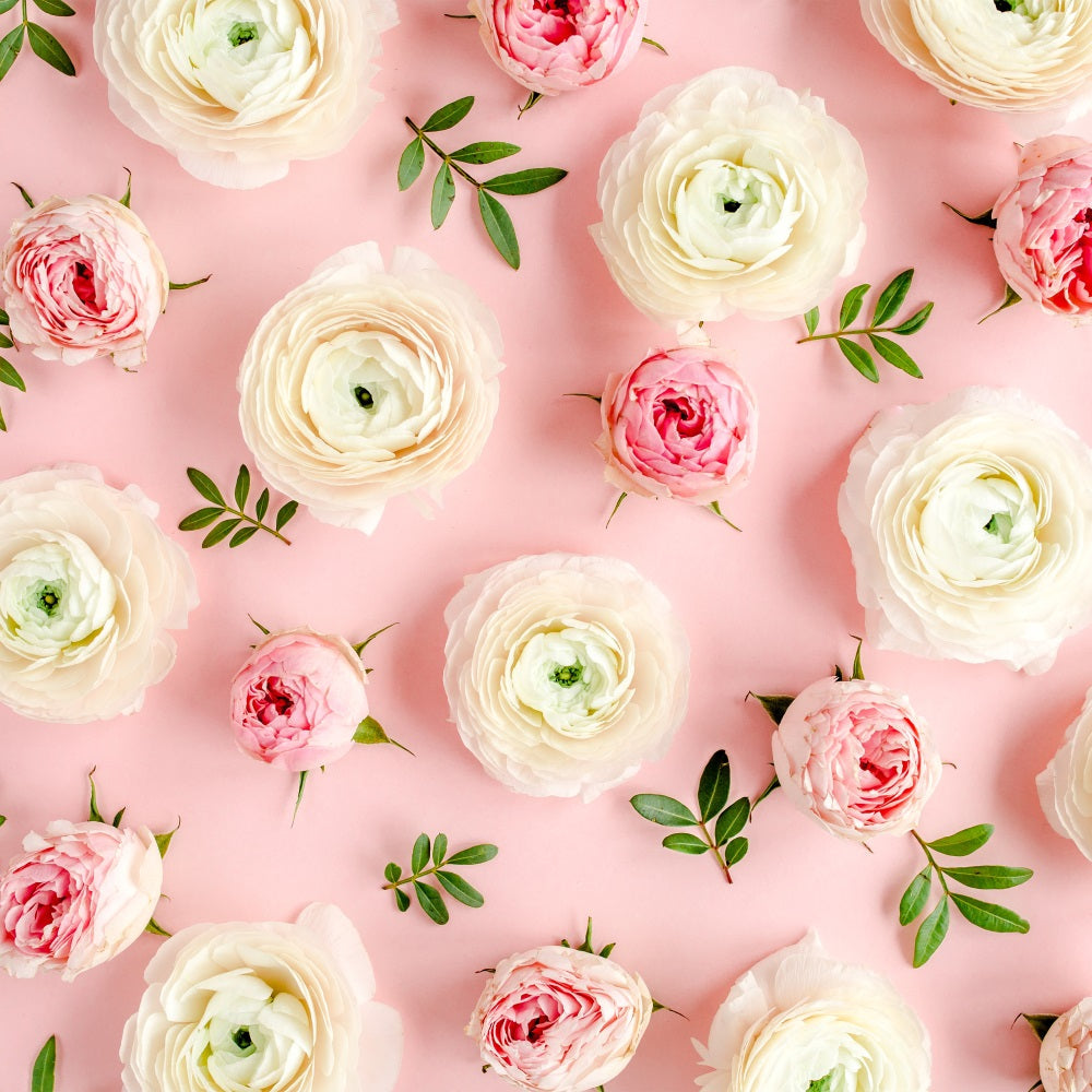 Toile de fond Fleur Roses Roses et Blanches BRP1-521