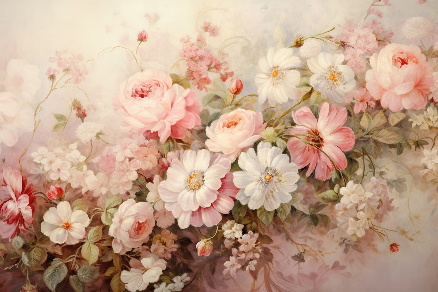 Toile de fond Florale Paradis Floral Pastel BRP1-522