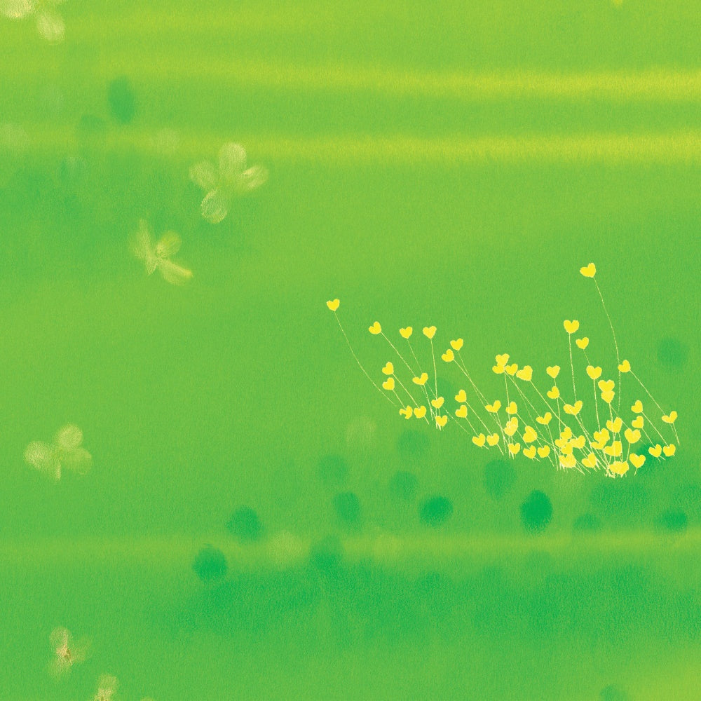 Toile de fond Photographie Sol Cœurs Floraux Verts BRP1-556