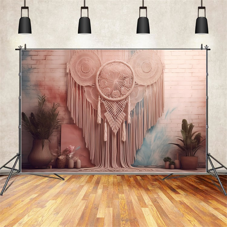 Toile de fond Dentelle tissée macramé fait main bohème BRP10-102