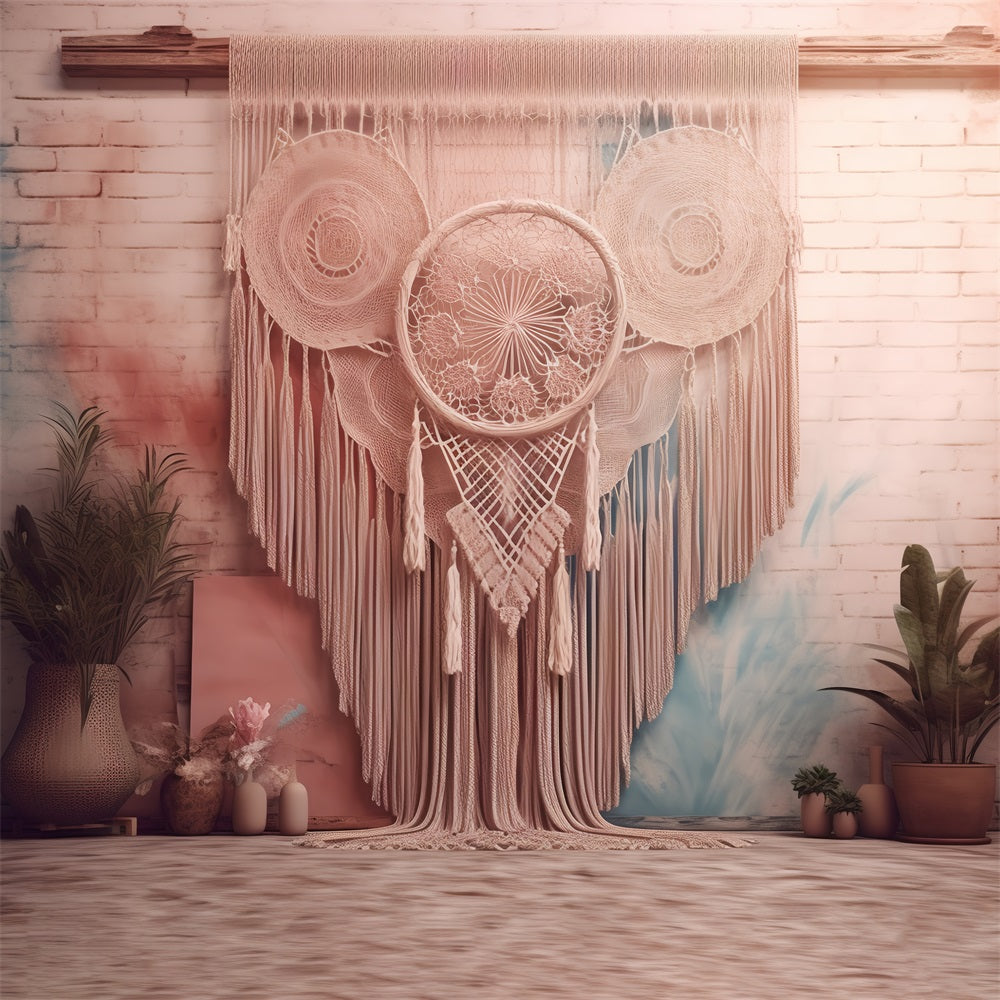 Toile de fond Dentelle tissée macramé fait main bohème BRP10-102