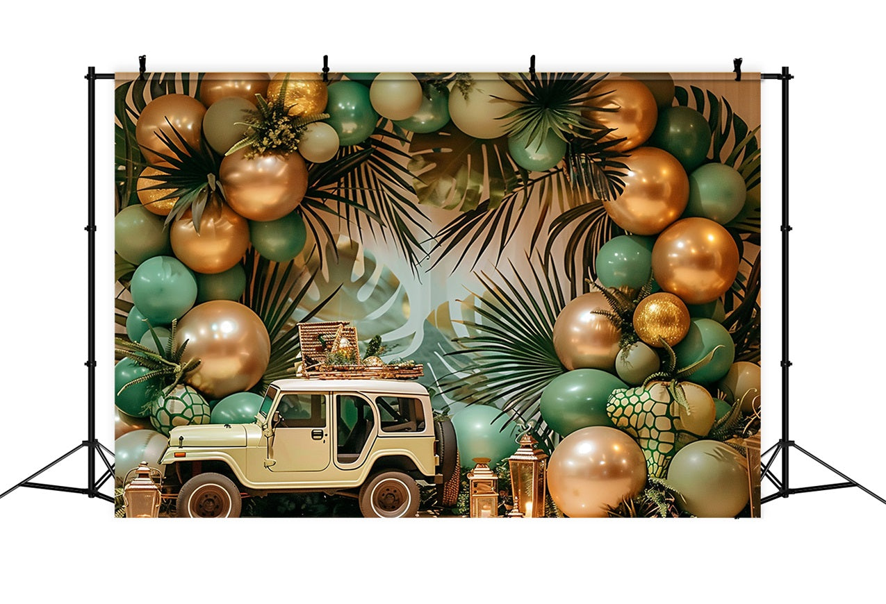 Toile de fond Jeep safari aventure bohème tropical BRP10-105