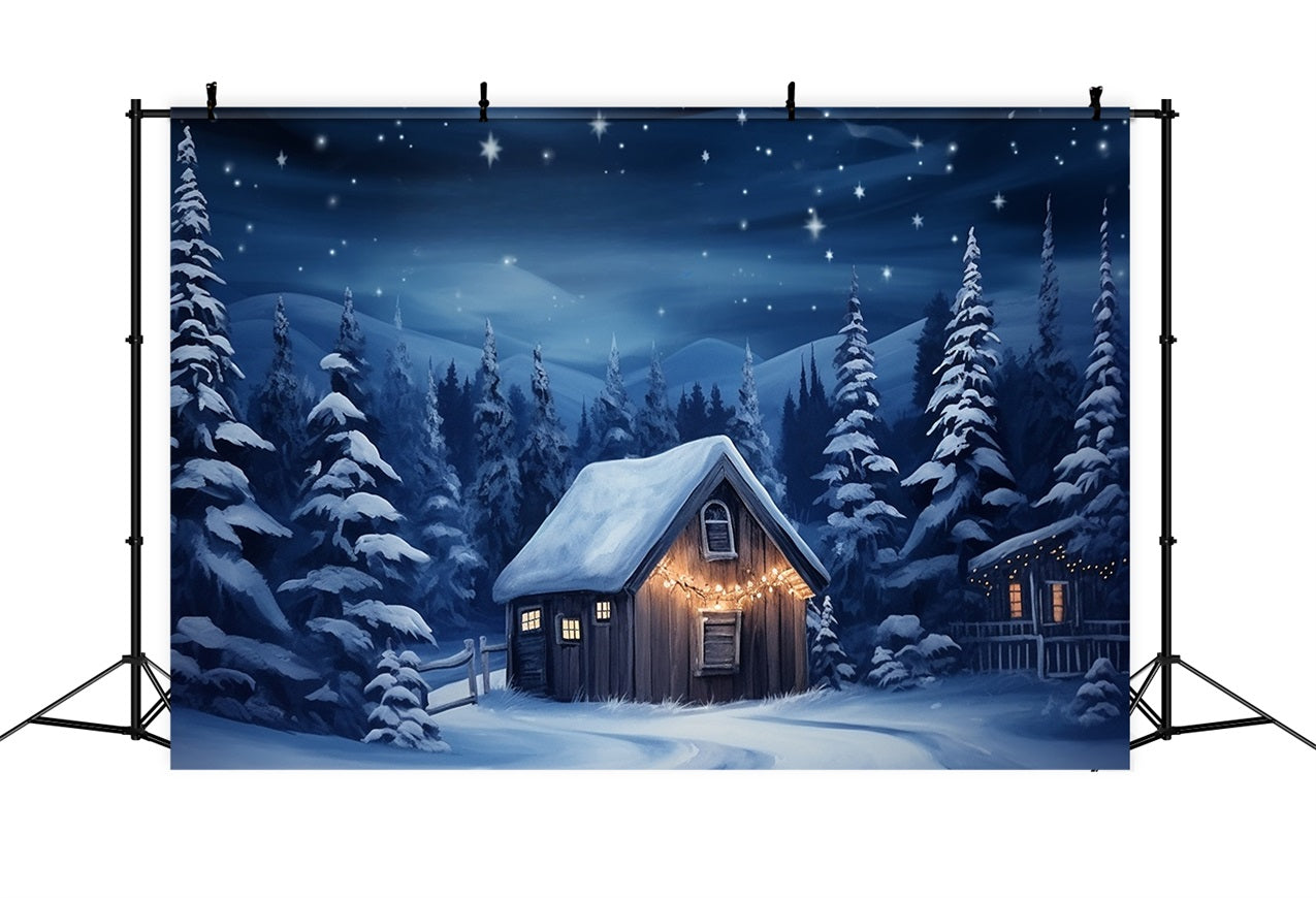 Toile de fond Maison douillette illuminée lumières chaudes BRP10-12