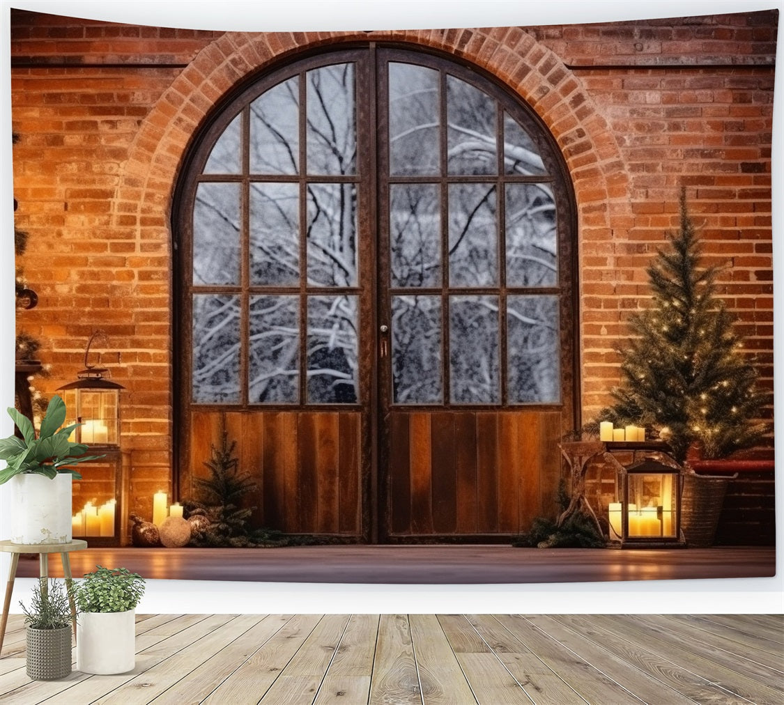 Noël Toile de fond Idées Éclat d'entrée chaleureux BRP10-135