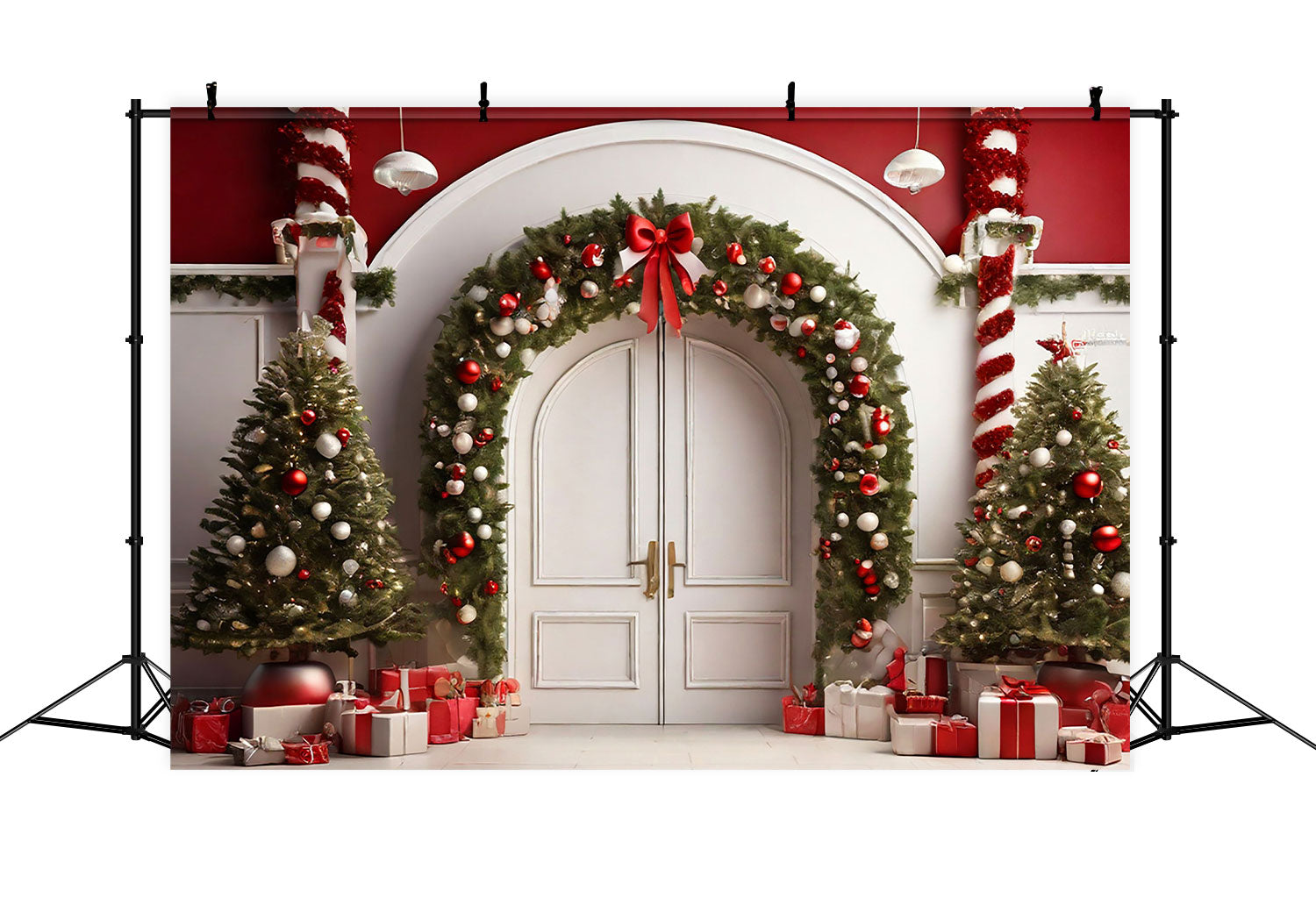 Noël Toile de fond Photographie Entrée blanche décorée BRP10-139