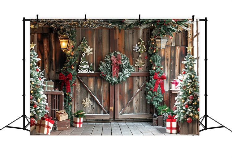 Noël Toile de fond Coin rustique Cadeaux Joie BRP10-145