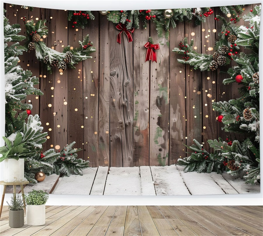 Noël Toile de fond Accents enneigés BRP10-147