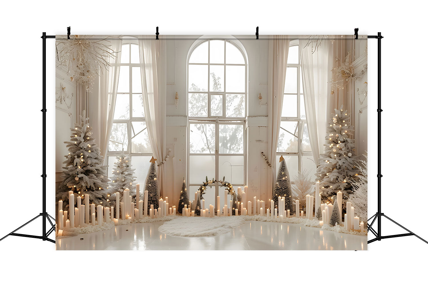 Noël Toile de fond Scène de Joyeux Bougies BRP10-152