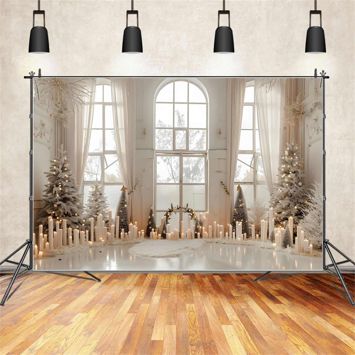 Noël Toile de fond Scène de Joyeux Bougies BRP10-152