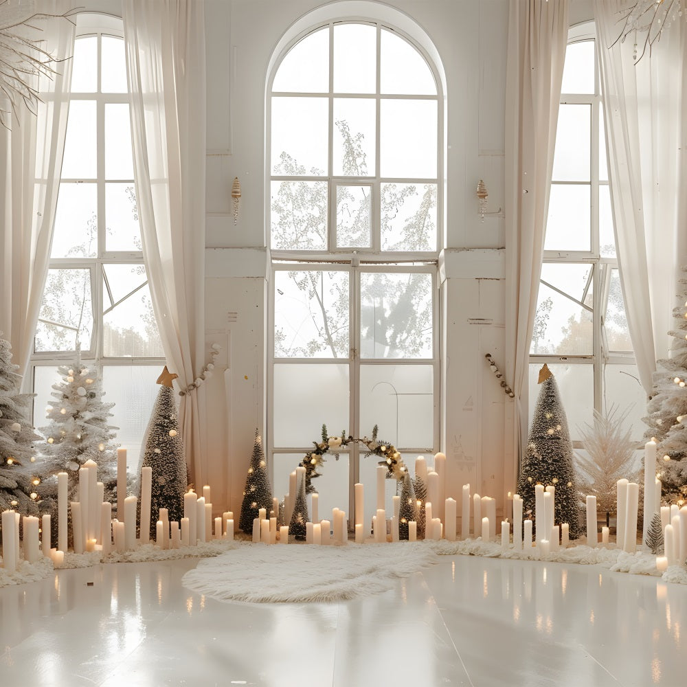 Noël Toile de fond Scène de Joyeux Bougies BRP10-152