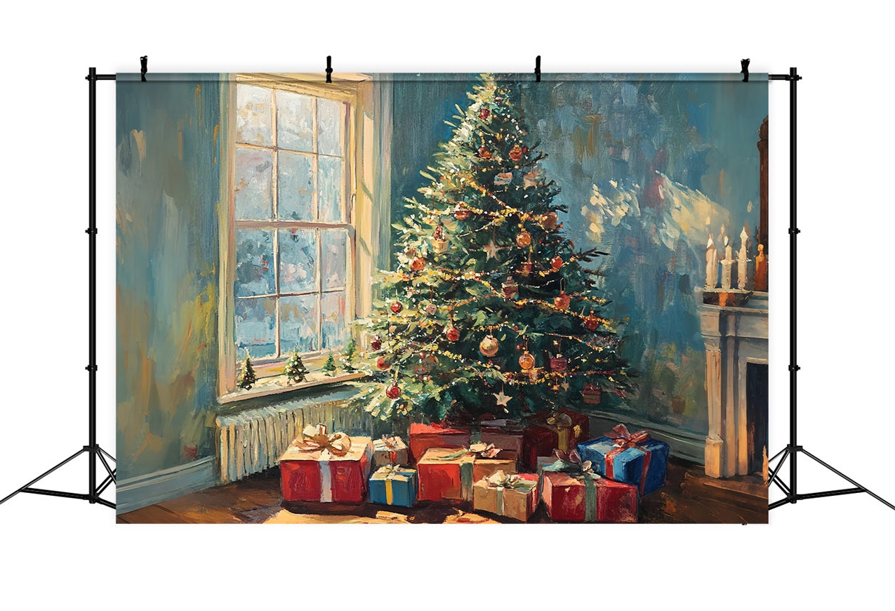 Noël Toile de fond Séance photo Décor d'arbre BRP10-158