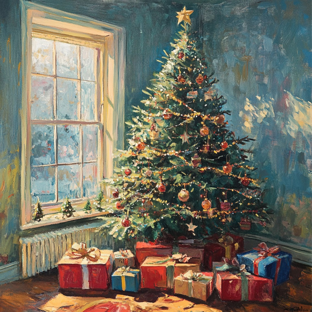 Noël Toile de fond Séance photo Décor d'arbre BRP10-158