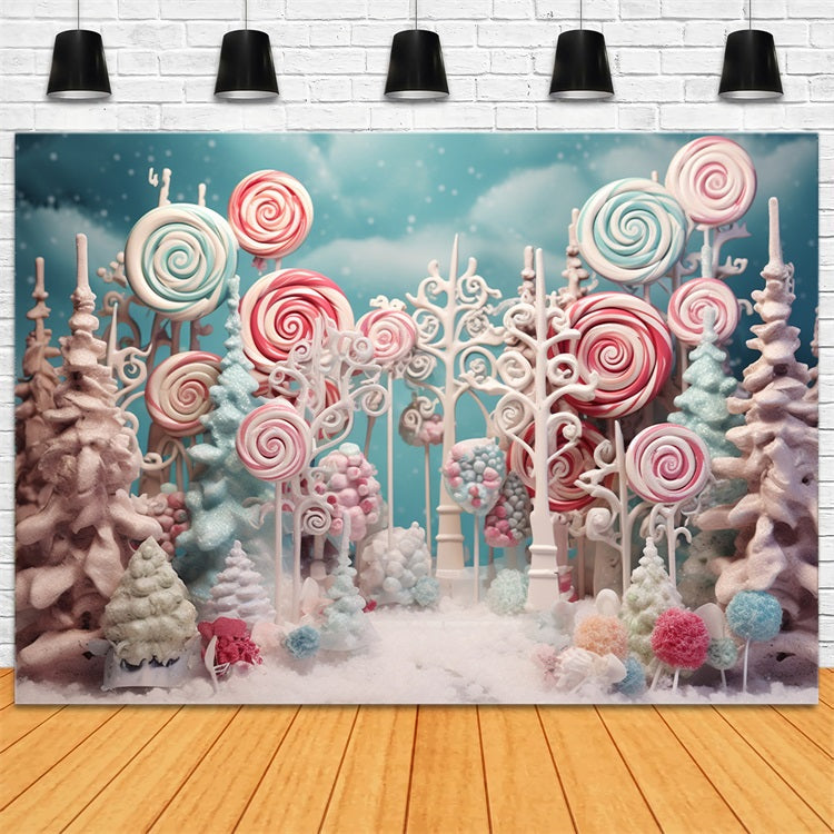 Toile de fond Pays des merveilles sucré décorations en bonbons BRP10-17