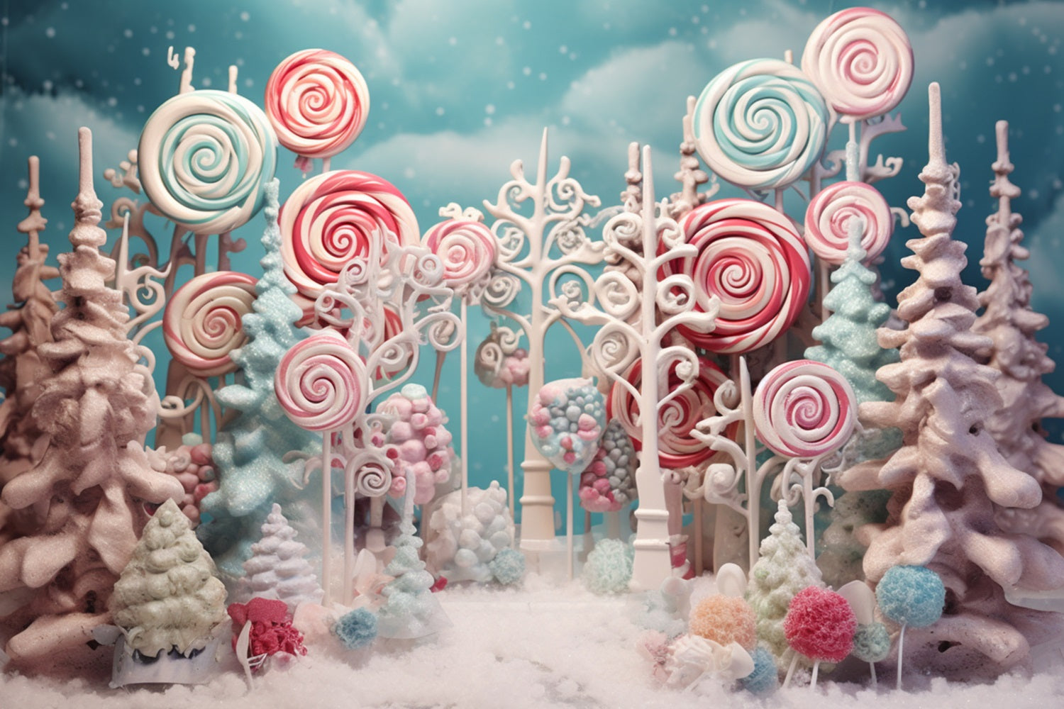Toile de fond Pays des merveilles sucré décorations en bonbons BRP10-17