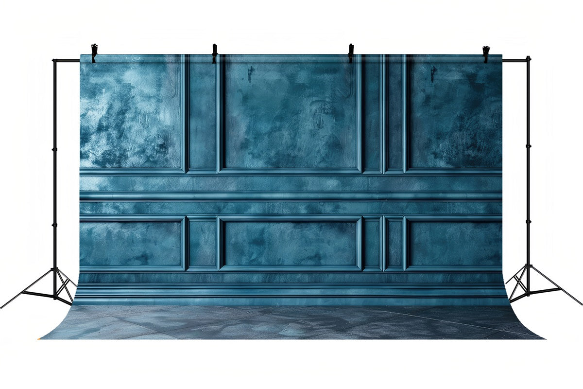 Toile de Fond Mur Texturé Bleu Classique Rétro BRP10-277