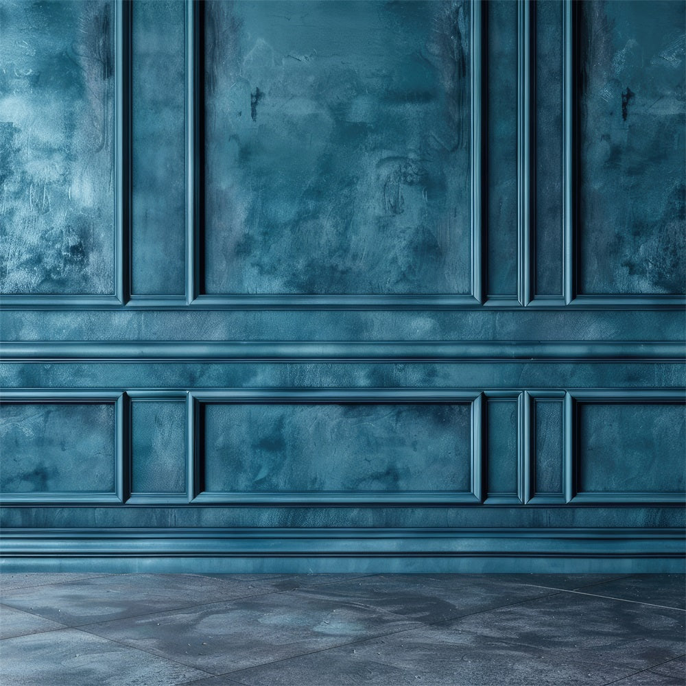 Toile de Fond Mur Texturé Bleu Classique Rétro BRP10-277