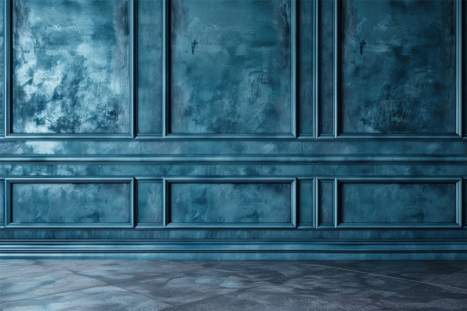 Toile de Fond Mur Texturé Bleu Classique Rétro BRP10-277