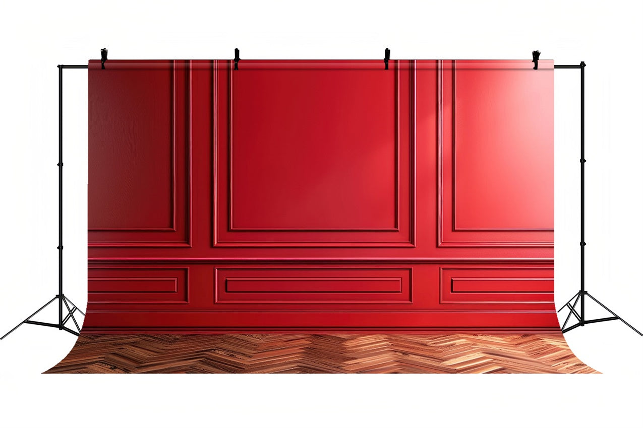 Toile de Fond Style Rétro Mur Vintage Rouge Classique BRP10-278