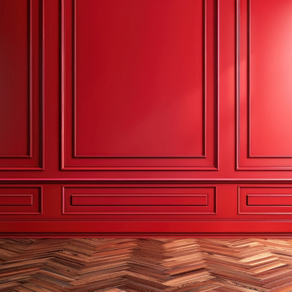 Toile de Fond Style Rétro Mur Vintage Rouge Classique BRP10-278