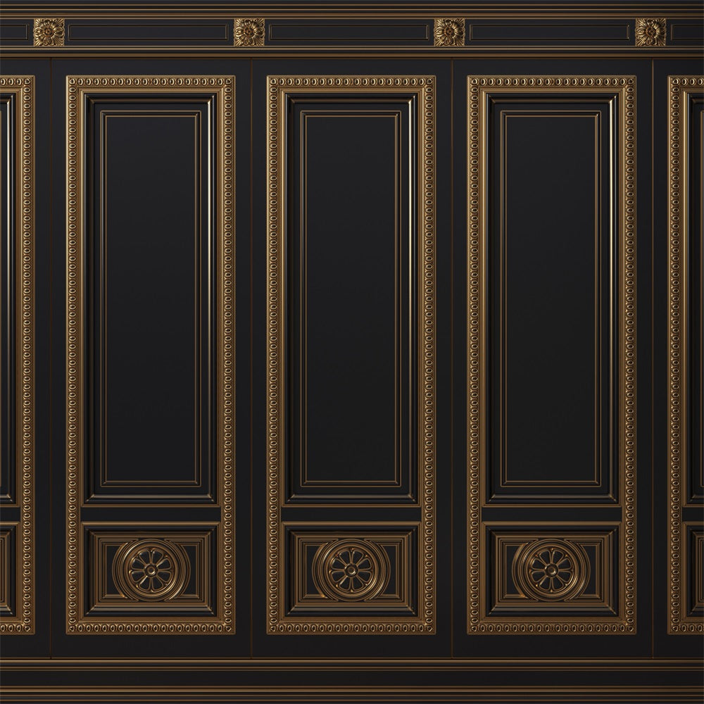 Toile de Fond Rétro Thème Décoratif Classique Doré BRP10-280