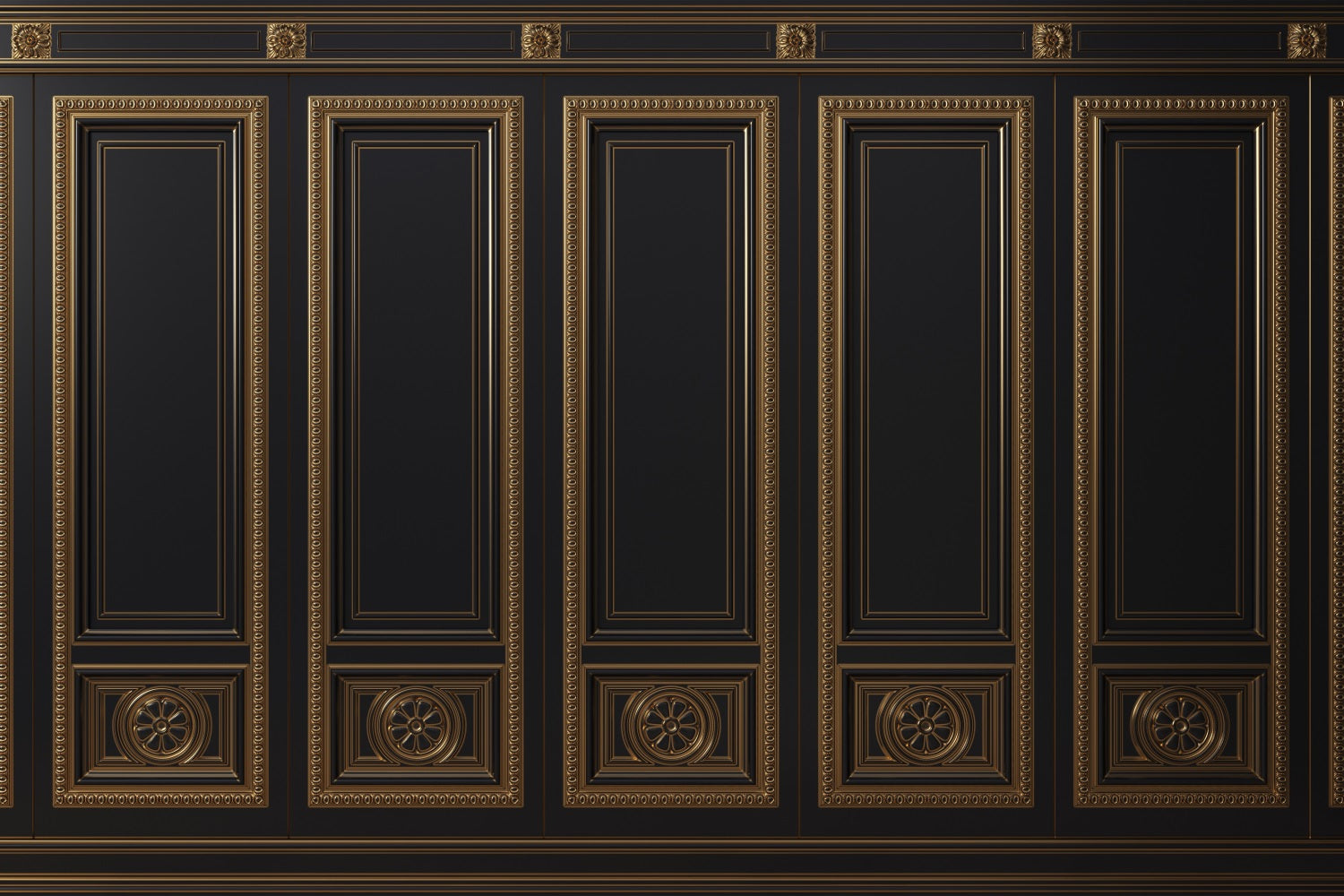 Toile de Fond Rétro Thème Décoratif Classique Doré BRP10-280