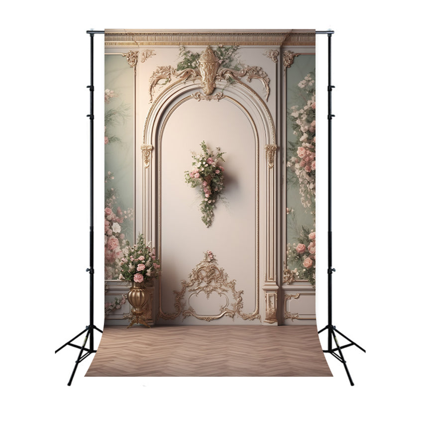 Toile de Fond Photographie Rétro Pétales Roses Romantiques BRP10-282