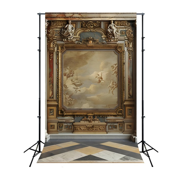 Toile de Fond Mur Vintage Cadre Décoratif Baroque BRP10-298