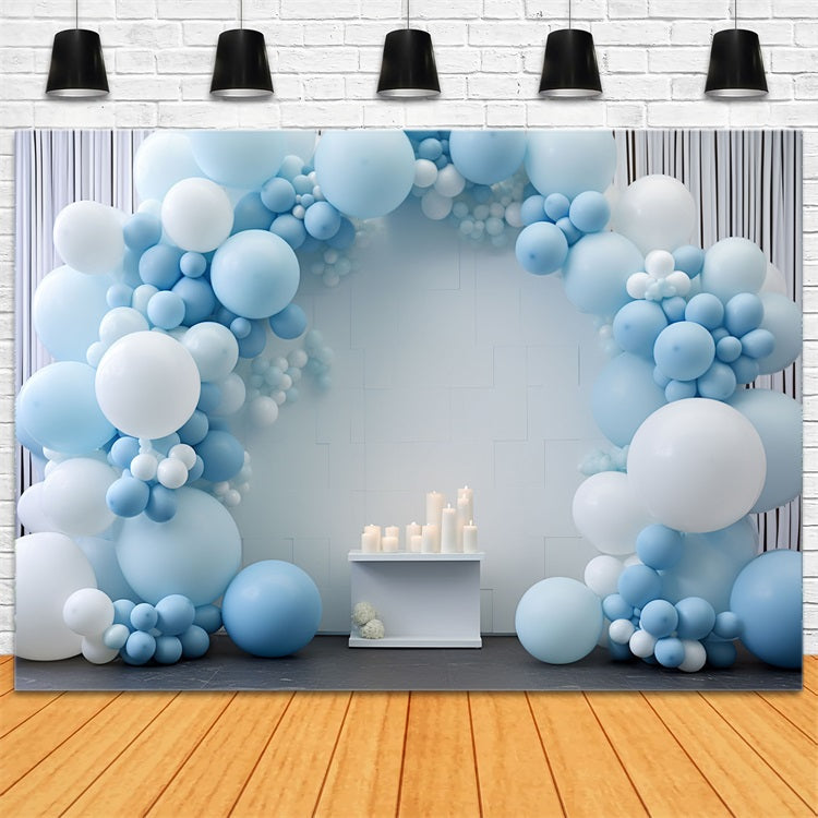 Toile de Fond Anniversaire Fête Design Arc de Ballons Bougies BRP10-350