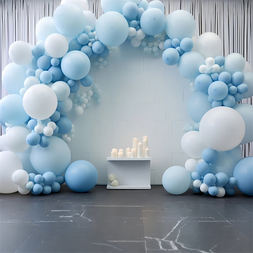 Toile de Fond Anniversaire Fête Design Arc de Ballons Bougies BRP10-350