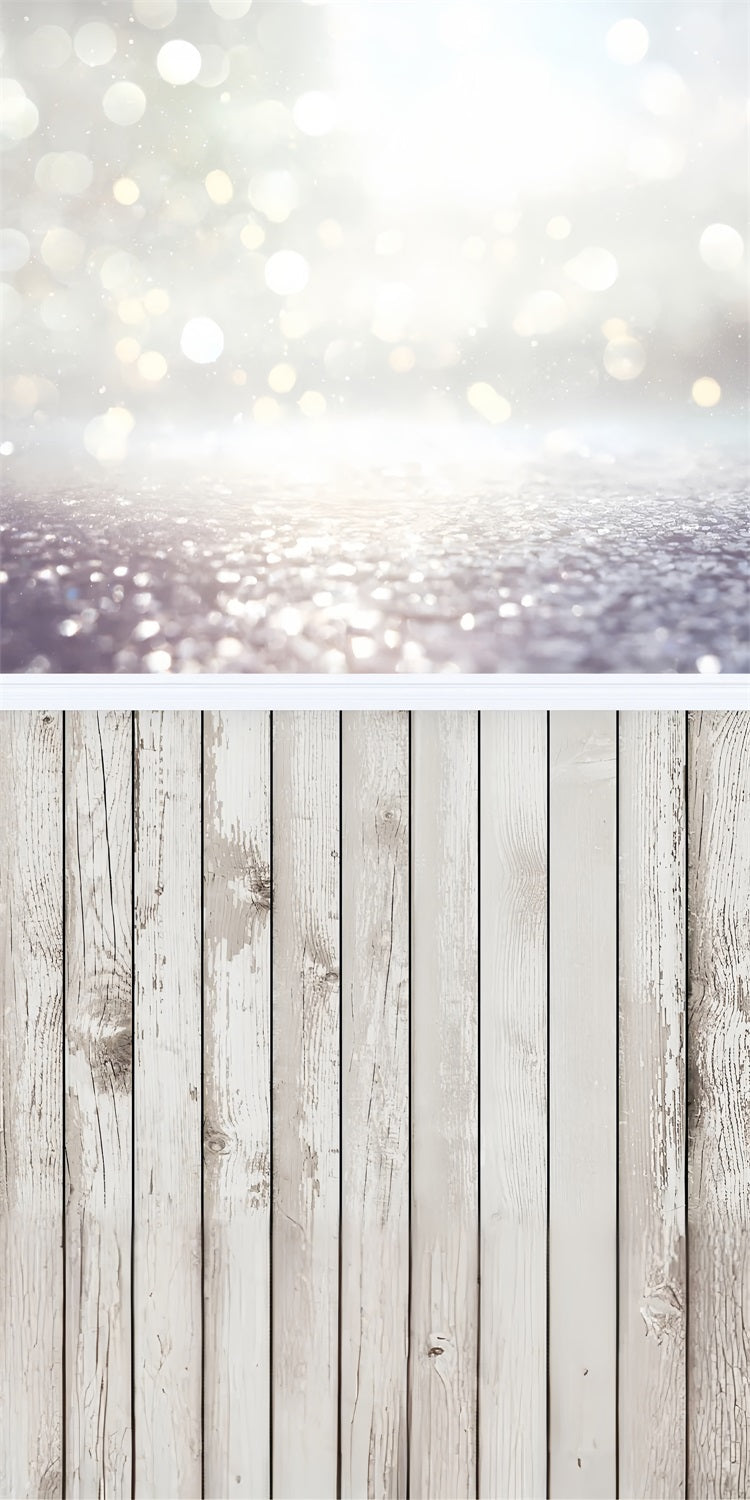 Mur-à-Sol Toile de Fond Sol en Bois Nuage Bokeh BRP10-534
